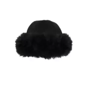 Eastern Counties Leather Womens/Ladies Moritz Sheepskin Panel Hat (L) (Black)