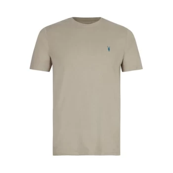 AllSaints Brace Contrast Short Sleeve Cr - PAVILLION GREY