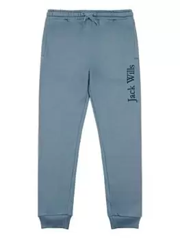 Jack Wills Boys Logo Jogger - Storm Grey, Storm Grey, Size 8-9 Years