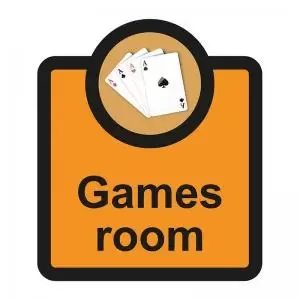 Assisted Living Sign Games Room - SA FMX 266 x 310mm