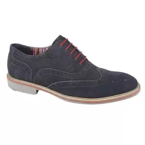 Roamers Mens 5 Eye Oxford Brogue Shoes (7 UK) (Navy)