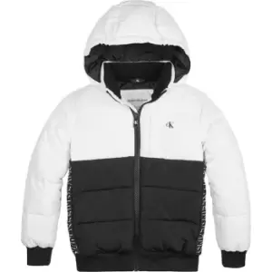 Calvin Klein Jeans Colour Block Padded Jacket - White