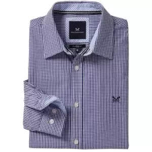 Crew Clothing Mens Classic Micro Gingham Shirt Ultramarine Small