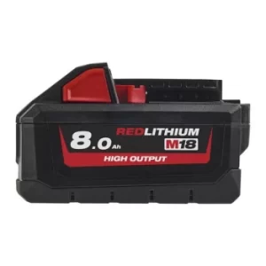 Milwaukee Power Tools M18 HB8 HIGH OUTPUT Slide Battery Pack 18V 8.0Ah Li-ion