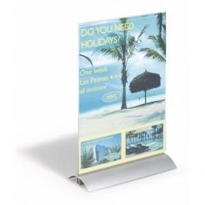 Original Durable A4 Presenter Table Sign with Aluminium Base