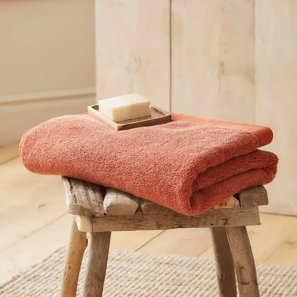 DRIFT HOME Abode Eco-Friendly Cotton Rich 600gsm Bath Sheet, Terracotta - Drift Home AOETAVXPX3