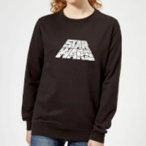 Star Wars The Rise Of Skywalker Trooper Filled Logo Womens Sweatshirt - Black - S