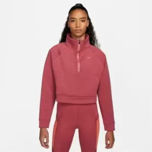 Nike Dri-FIT Womens 1/2-Zip Training Top - Orange