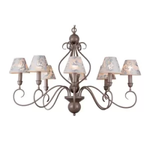 Principesa Multi Arm Chandeliers With Shades Pale Taupe