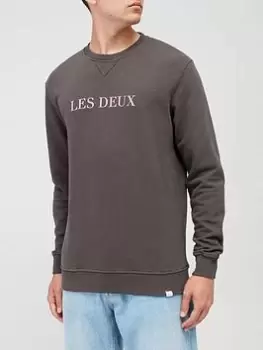 Les Deux Logo Sweatshirt - Charcoal