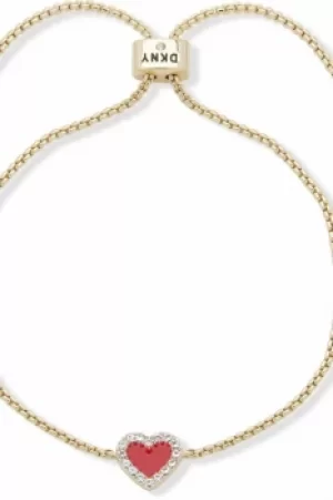 DKNY Jewellery Gold Coloured Pave Heart Slider Bracelet 60558339-887