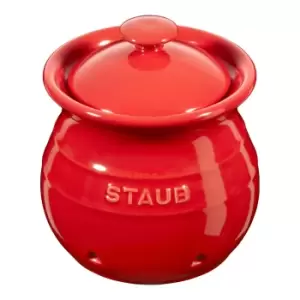 Staub Ceramique Ceramic Garlic keeper cherry