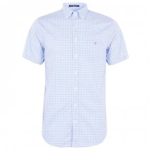 Gant Gant Short Sleeve Broadcloth Gingham Shirt - Pale Blue 468