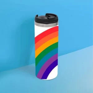 Retro Rainbow Thermo Insulated Travel Mug