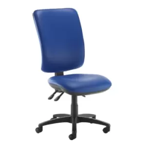 Dams MTO Senza Extra High Back Operator Chair with No Arms - Nero Black Vinyl