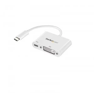 StarTech.com USB-C to DVI Adapter with USB Power Delivery - 1920 x 120