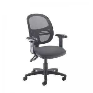 Jota Mesh medium back operators chair with adjustable arms - Blizzard