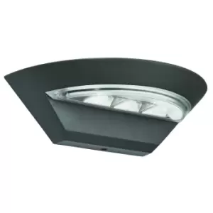 LED Outdoor Aluminium Wall Light Grey IP44