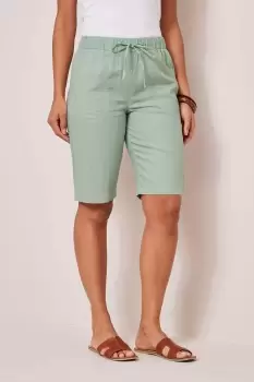 Linen-Blend Relaxed Fit Shorts