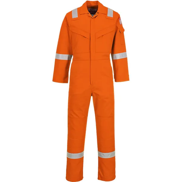 Biz Flame Mens Flame Resistant Super Lightweight Antistatic Coverall FR21ORTXXL Colour: Orange