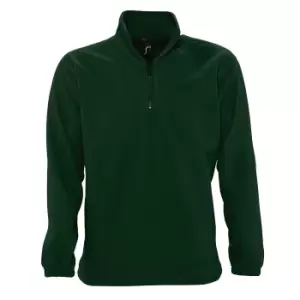 SOLS Ness Unisex Zip Neck Anti-Pill Fleece Top (XL) (Forest Green)