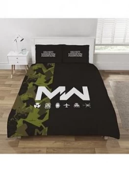 Call of Duty Modern Warfare Duvet Cover Set, Black, Size Double