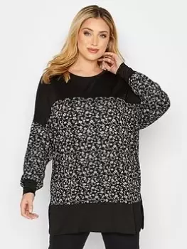 Yours Floral Long Sleeve Top, Black, Size 16, Women