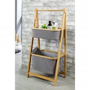 Bamboo 2 Tier Ladder Shelving