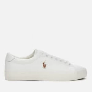 Polo Ralph Lauren Mens Longwood Leather Low Top Trainers - White/White - UK 10