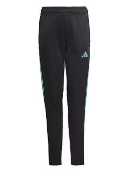 Boys, adidas Youth Tiro 23 Pant - Black/Blue, Black, Size 11-12 Years