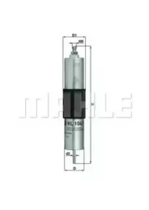 Fuel Filter KL104/1 78739179 by MAHLE Original