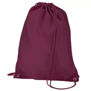 Quadra Gymsac Shoulder Carry Bag - 7 Litres (Pack of 2) (One Size) (Burgundy)