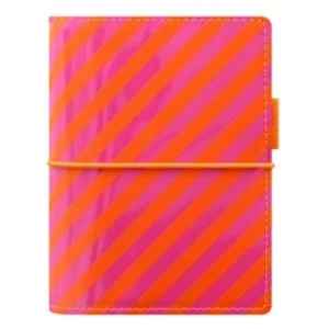 Filofax Domino Patent Pocket Orange Pink