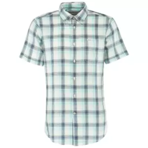 Barbour Mens Crossfell S/S Tailored Shirt Ecru Large