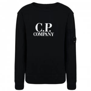 CP COMPANY Junior Boys Crew Neck Lens Sweatshirt - Black 999