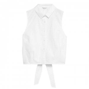 Jack Wills Laumann Tie Back Shirt - White