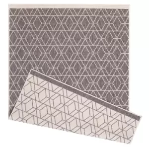 Duo Weave Indoor/Outdoor Rug Diamonds Grey 230 X 160Cm