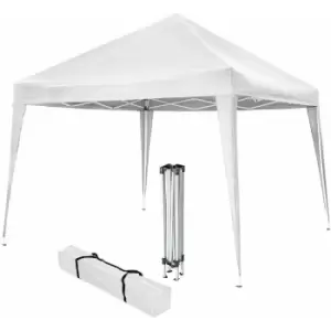 Tectake - Gazebo foldable 3x3m - garden gazebo, camping gazebo, party gazebo - white - white