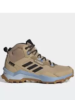 adidas Terrex Ax4 Mid Gore-tex Hiking Shoes, Beige/Black, Size 3.5, Women