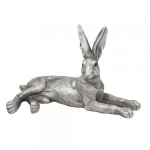 Reflections Silver Hare Lying Figurine By Leonardo