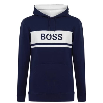 Boss Lightweight Logo Hoodie - Blue