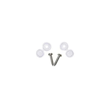 Number Plate Screws & Caps - White - No. 8 x 3/4in. - Pack Of 2 - PWN643 - Wot-nots