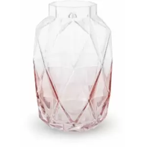 Premier Housewares Small Pink Brice Glass Vase