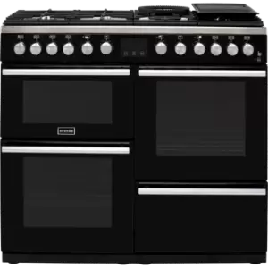 Stoves Precision DX S1000DF 100cm Dual Fuel Range Cooker - Black - A/A/A Rated