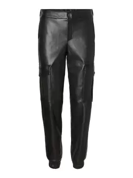 NOISY MAY Coated Trousers Women Black