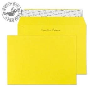 Blake Creative Colour C6 120gm2 Peel and Seal Wallet Envelopes Banana