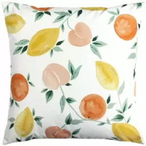 Furn Les Fruits Botanical Print Outdoor Cushion Cover, Multi, 43 x 43 Cm