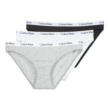 Calvin Klein Jeans CAROUSEL BIKINI X 3 womens Knickers/panties in Black - Sizes S,M,XS