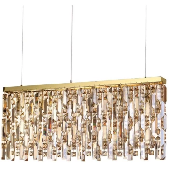 Ideal Lux Elisir - 6 Light Pendant Bar Light Brass