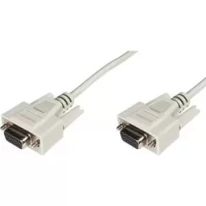 Digitus Series Cable [1x D-SUB socket 9-pin - 1x D-SUB socket 9-pin] 3m Beige